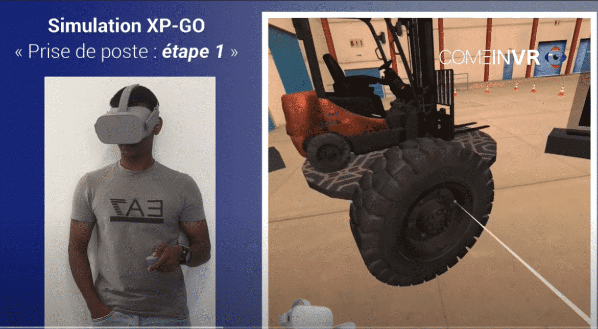 VR forklift truck berthing simulator
